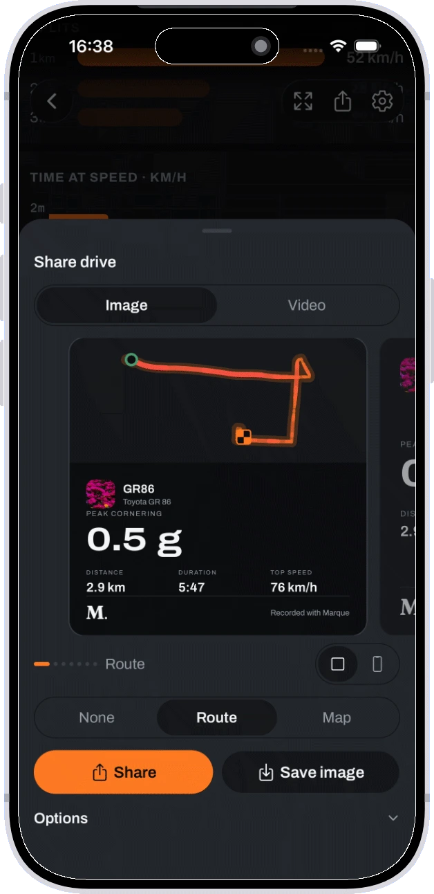 Share a drive as a card or a video